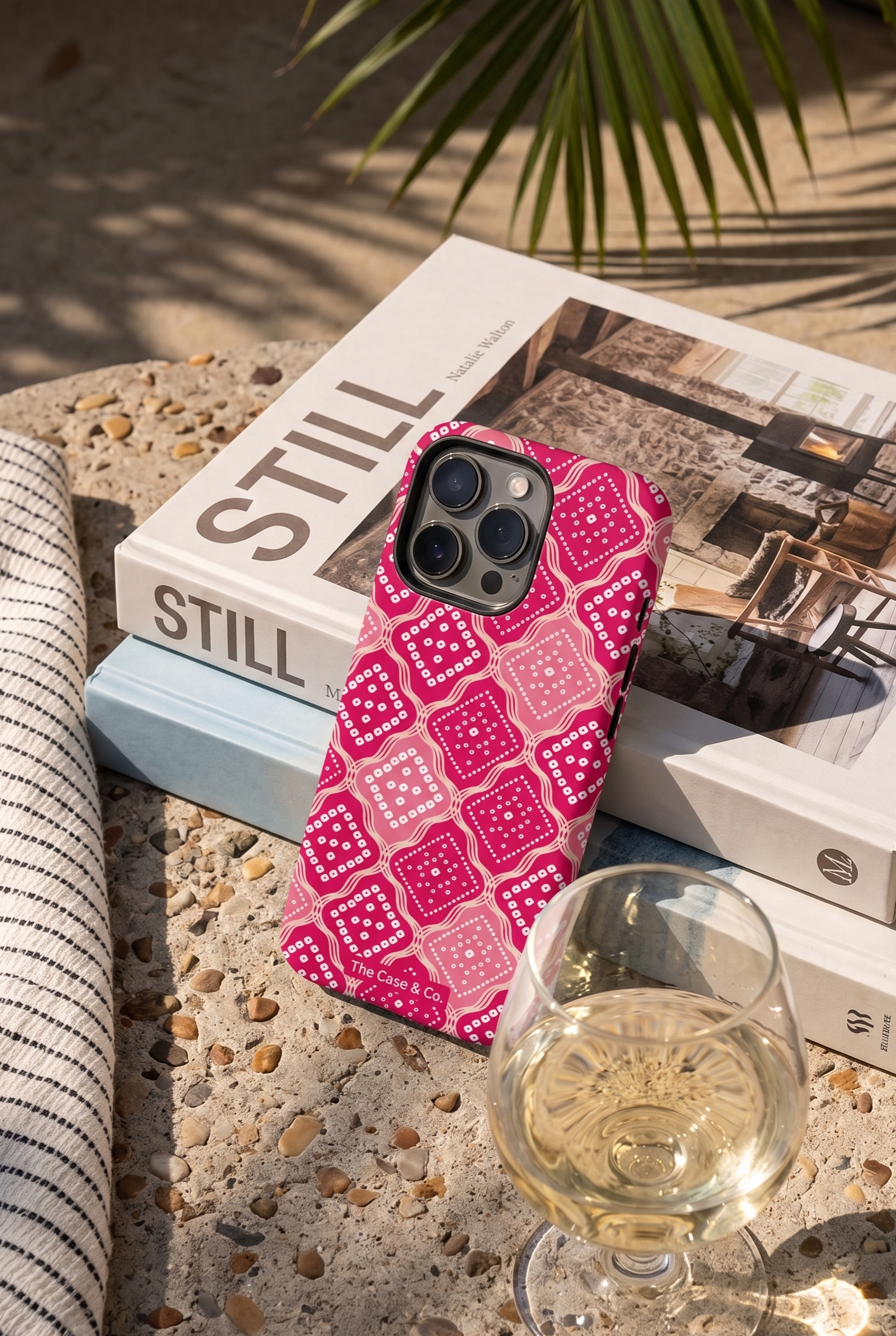 iPhone Cloud Skin Case – Candy Check Print | Premium 3D Hard Shell | Gloss Finish | 14-17 Series