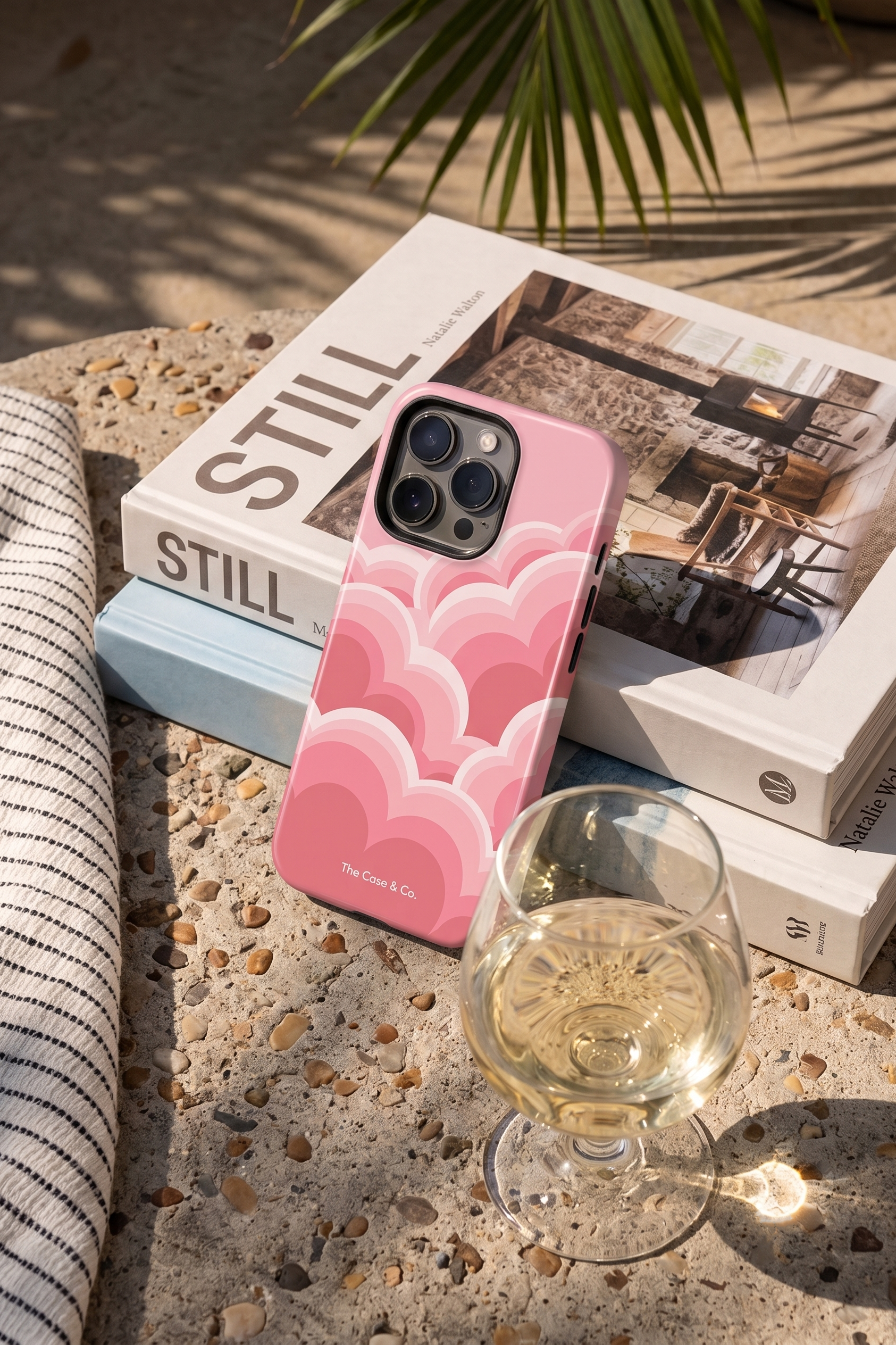 iPhone Cloud Skin Case – Rosy Dream Print | Premium 3D Hard Shell | Gloss Finish | 14-17 Series