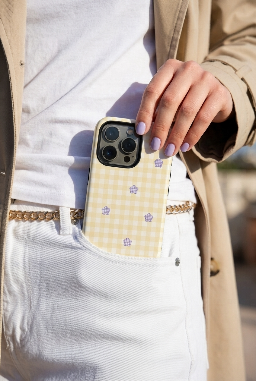 iPhone Cloud Skin Case – Bloomfield Print | Premium 3D Hard Shell | Gloss Finish | 14-17 Series