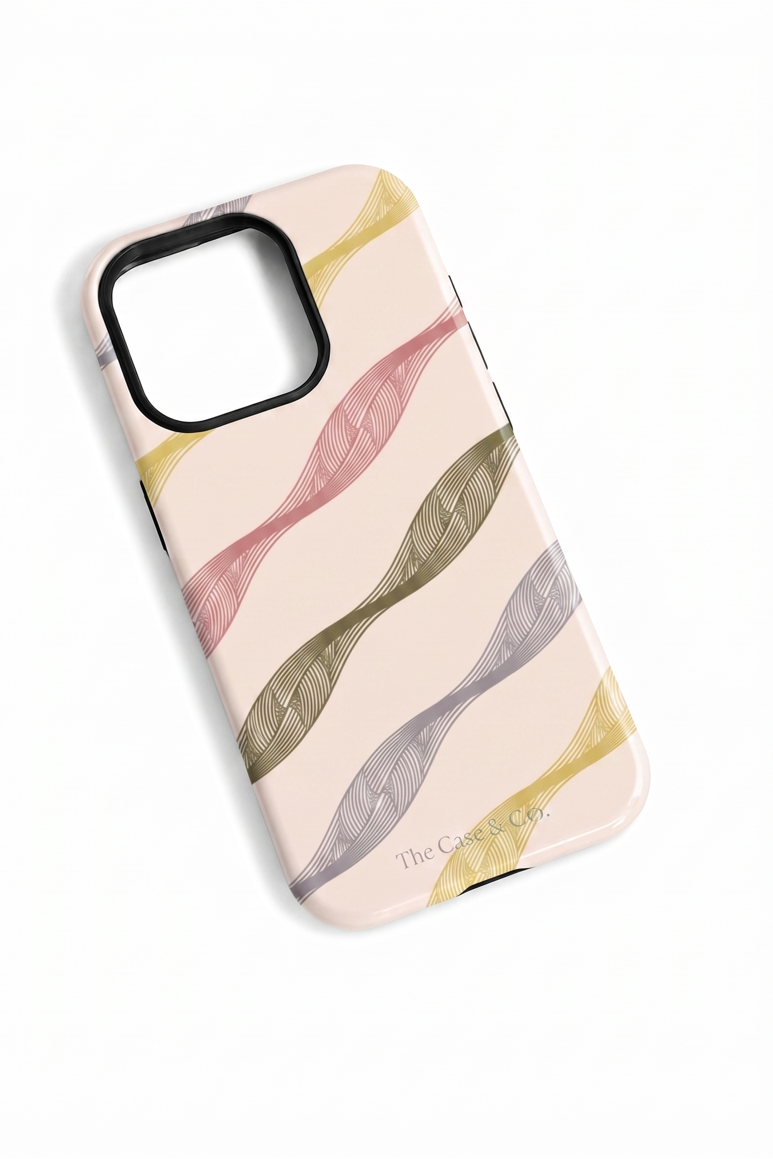 iPhone Cloud Skin Case – Rhythmic Ribbons | Premium 3D Hard Shell | Gloss Finish | 14-17 Series