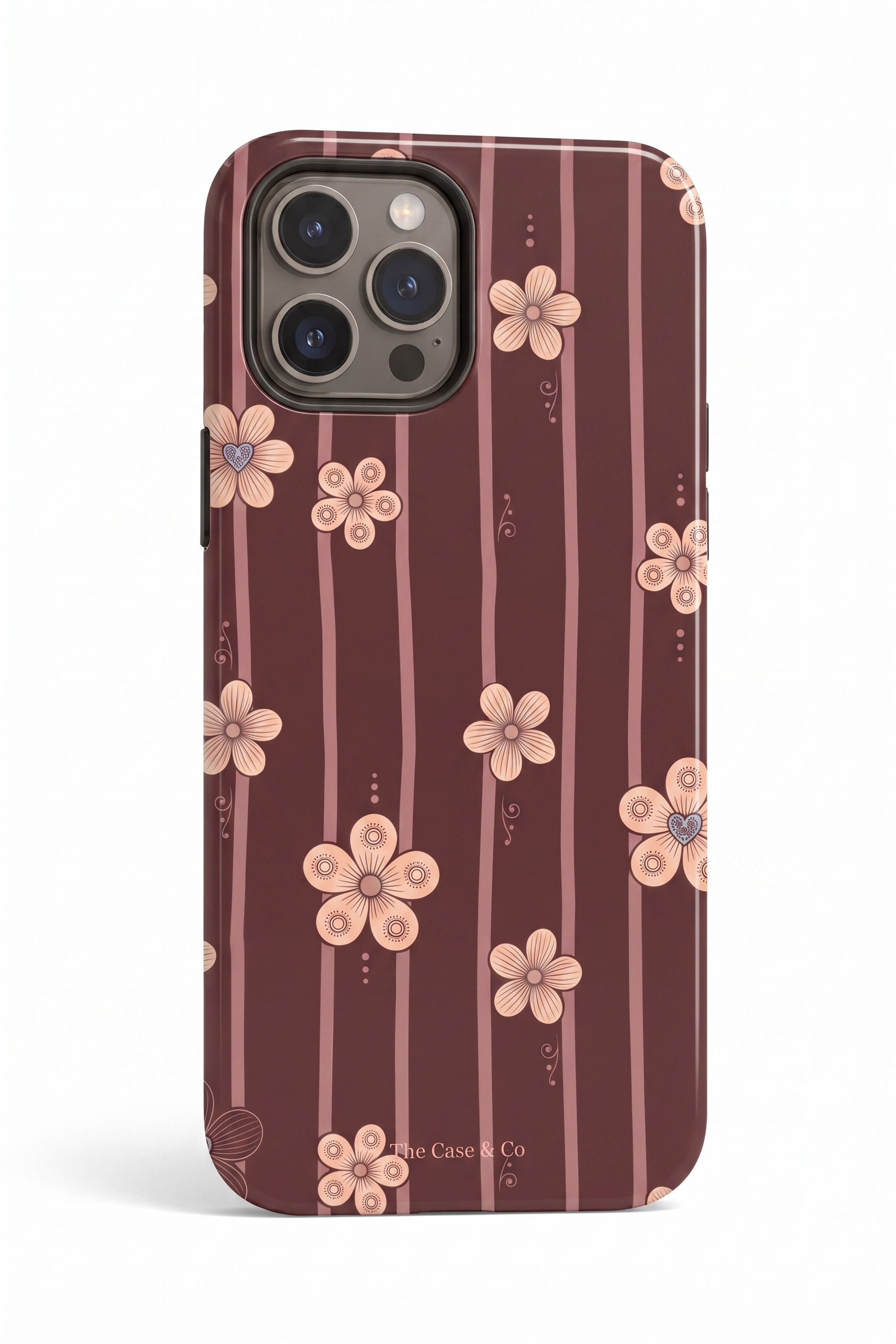 iPhone Cloud Skin Case – Floral Symphony Print | Premium 3D Hard Shell | Gloss Finish | 14-17 Series