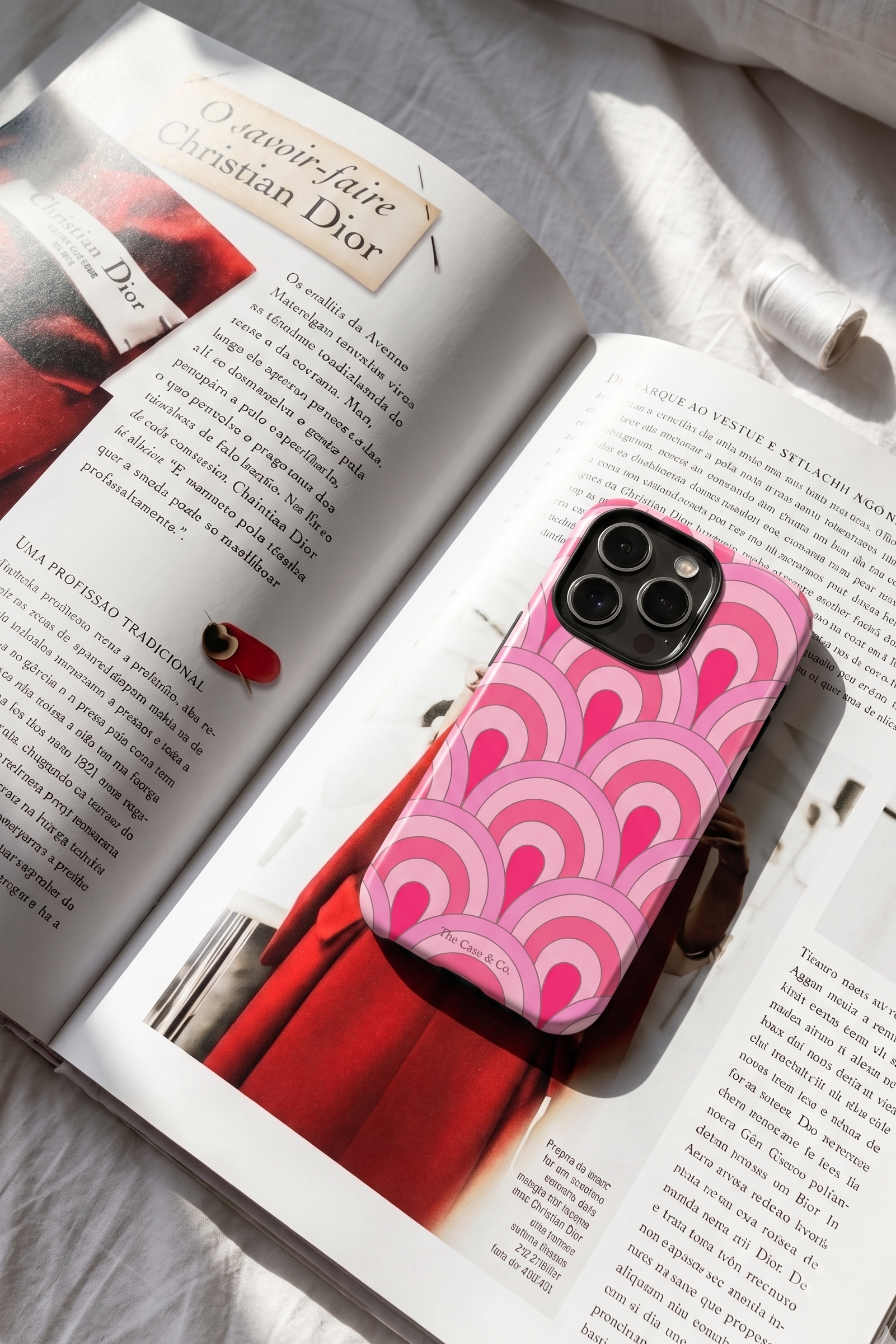 iPhone Cloud Skin Case – Rosy Arches Print | Premium 3D Hard Shell | Gloss Finish | 14-17 Series