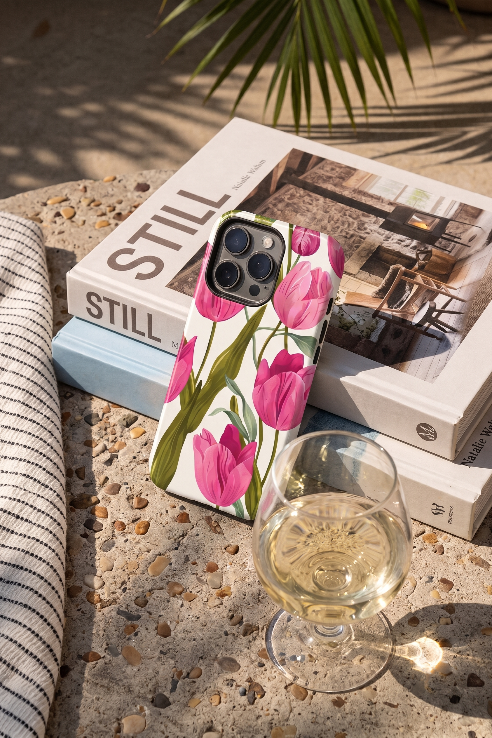 iPhone Cloud Skin Case – Pink Meadow | Premium 3D Hard Shell | Gloss Finish | 14-17 Series