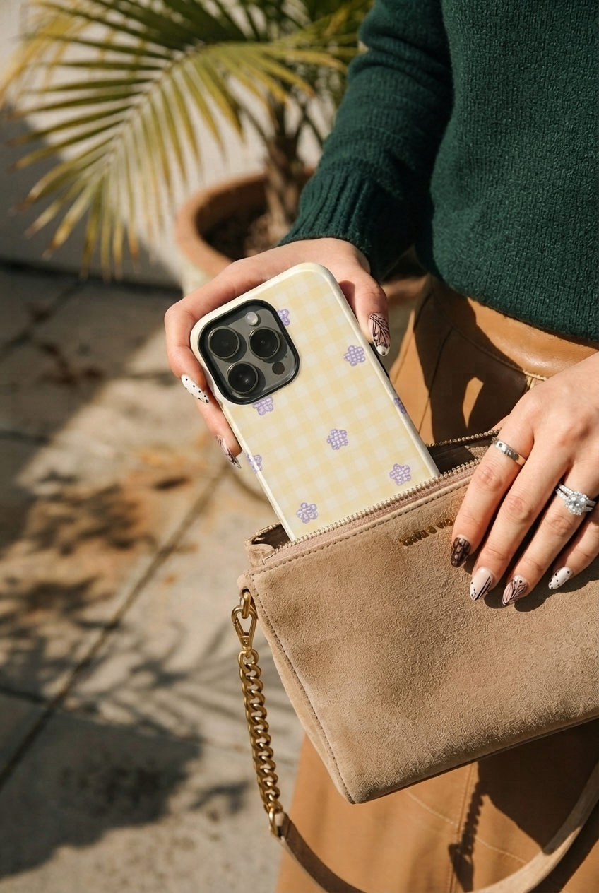 iPhone Cloud Skin Case – Bloomfield Print | Premium 3D Hard Shell | Gloss Finish | 14-17 Series