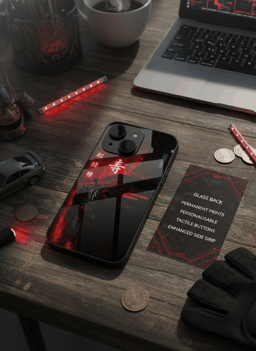 Aesthetic Car Focus Glass Back Cover For iPhone 11-17 The Case & Co