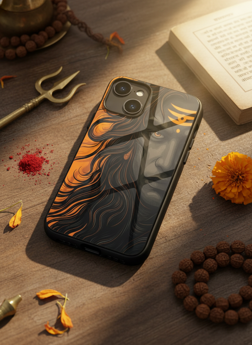 Aghora Premium Glass Back Cover For iPhone 14-17 Models The Case & Co India