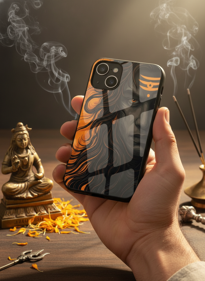 Aghora Premium Glass Back Cover For iPhone 14-17 Models The Case & Co India