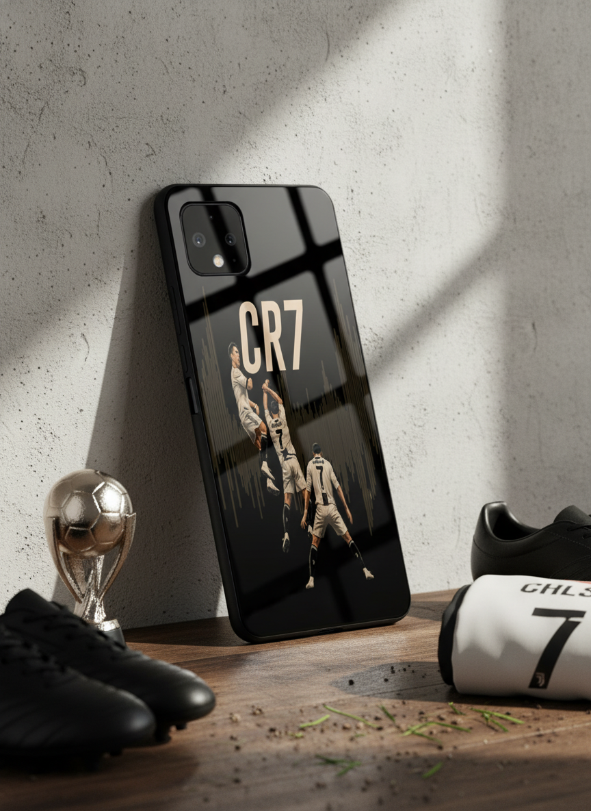 Air CR7 Premium Glass Back Cover For Google Pixel 7,8,9,10 Series The Case & Co India