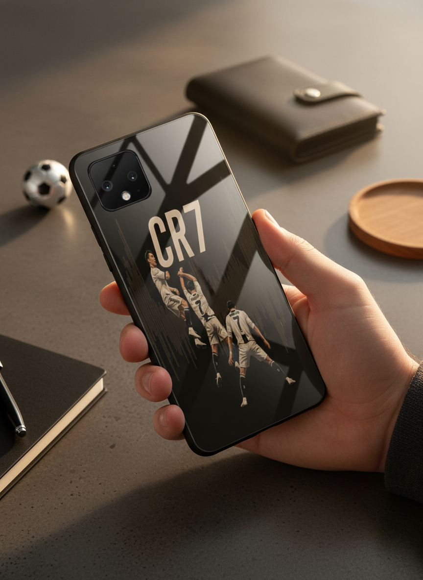 Air CR7 Premium Glass Back Cover For Google Pixel 7,8,9,10 Series The Case & Co India
