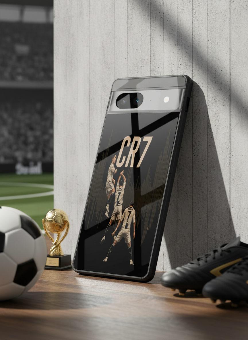 Air CR7 Premium Glass Back Cover For Google Pixel 7,8,9,10 Series The Case & Co India