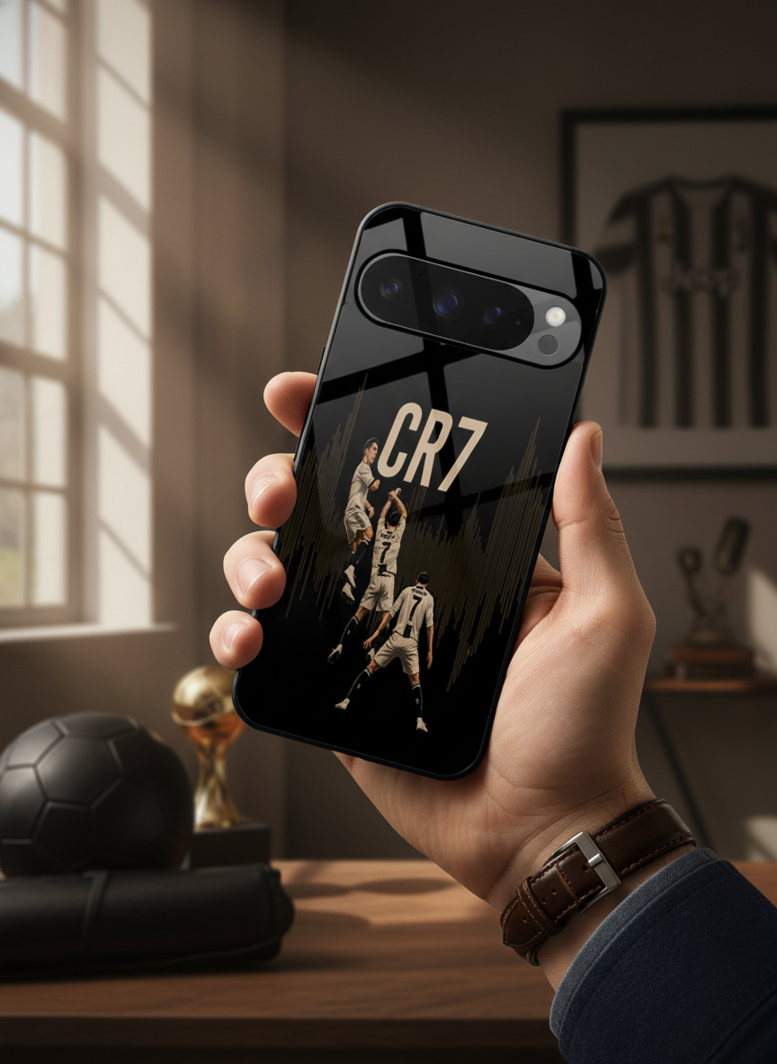 Air CR7 Premium Glass Back Cover For Google Pixel 7,8,9,10 Series The Case & Co India
