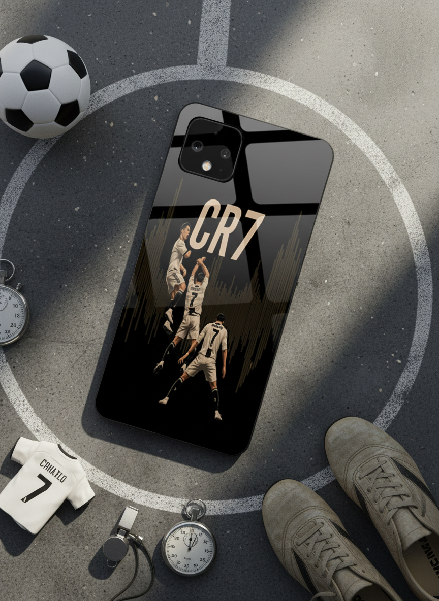 Air CR7 Premium Glass Back Cover For Google Pixel 7,8,9,10 Series The Case & Co India