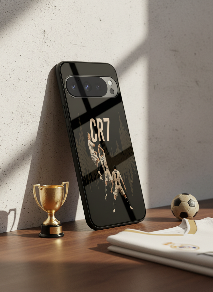 Air CR7 Premium Glass Back Cover For Google Pixel 7,8,9,10 Series The Case & Co India