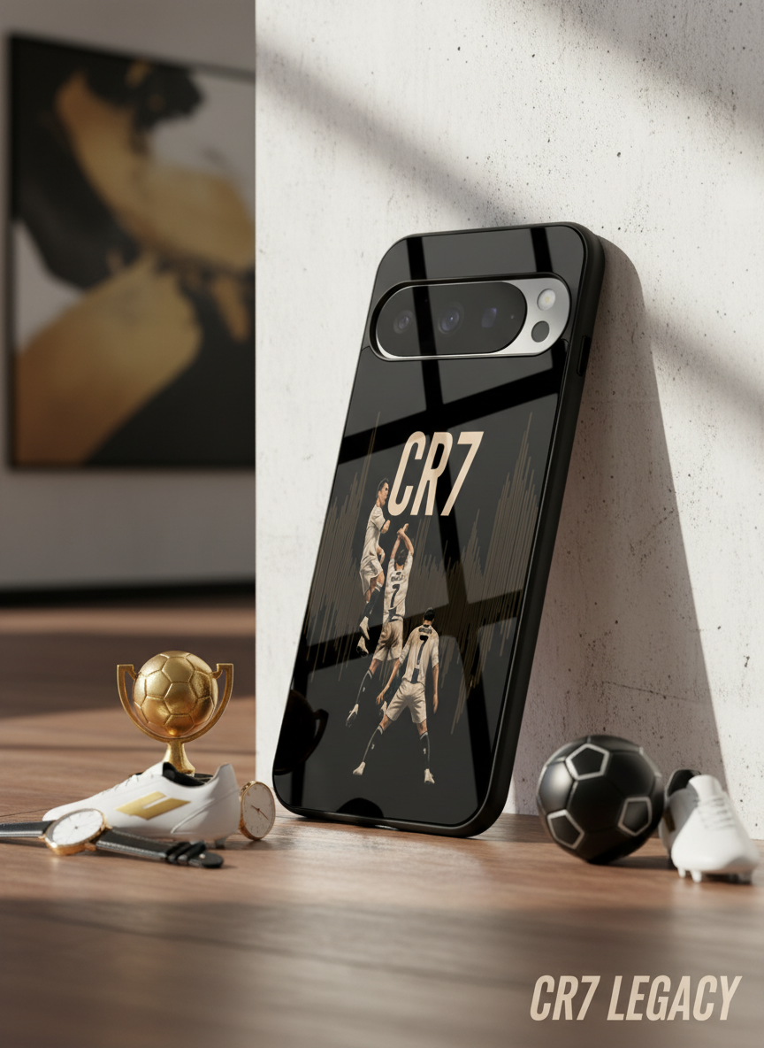 Air CR7 Premium Glass Back Cover For Google Pixel 7,8,9,10 Series The Case & Co India