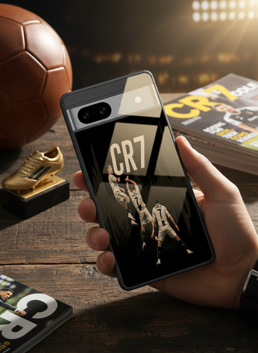 Air CR7 Premium Glass Back Cover For Google Pixel 7,8,9,10 Series The Case & Co India