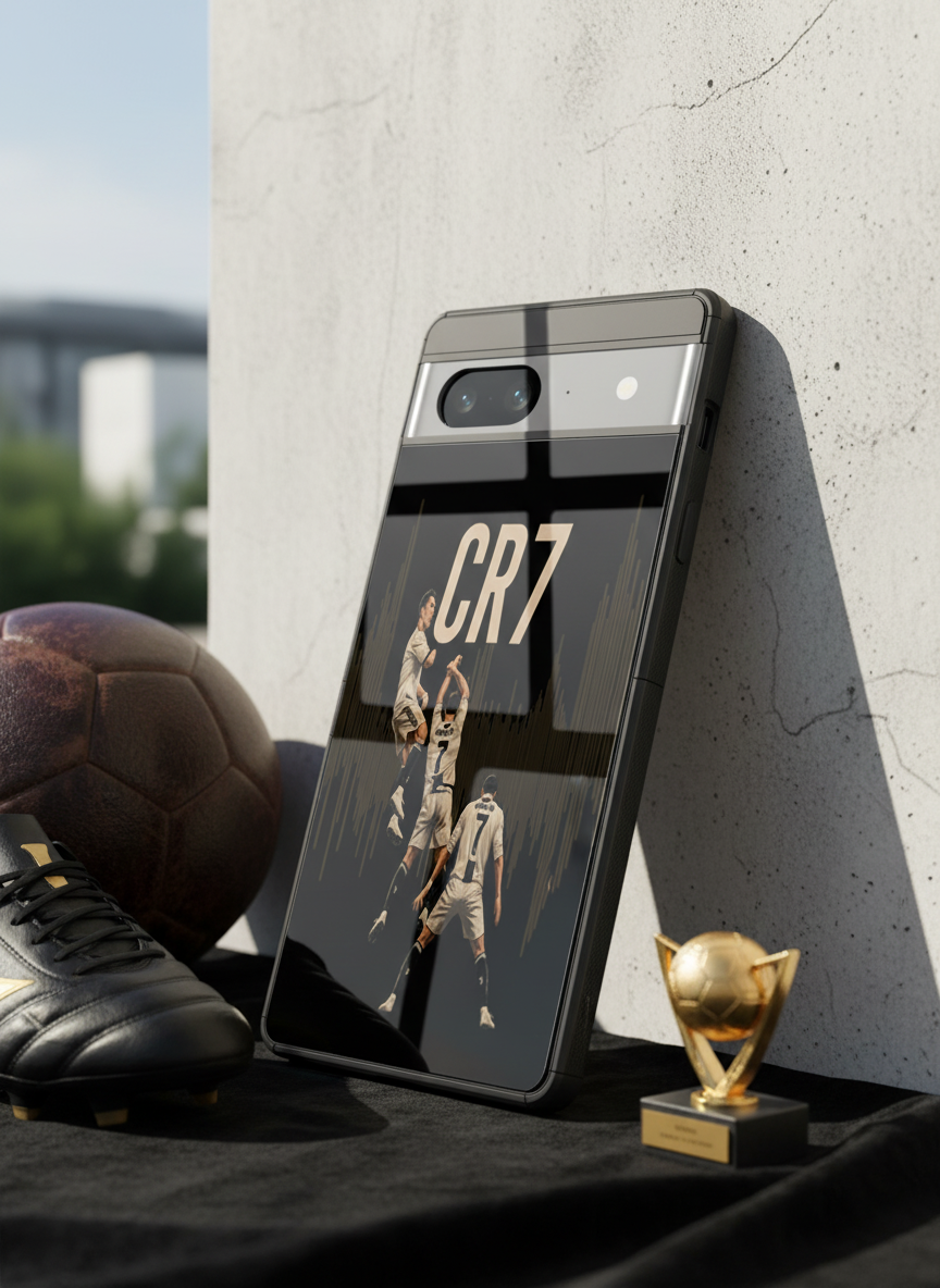 Air CR7 Premium Glass Back Cover For Google Pixel 7,8,9,10 Series The Case & Co India