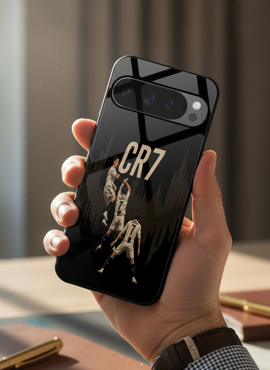 Air CR7 Premium Glass Back Cover For Google Pixel 7,8,9,10 Series The Case & Co India