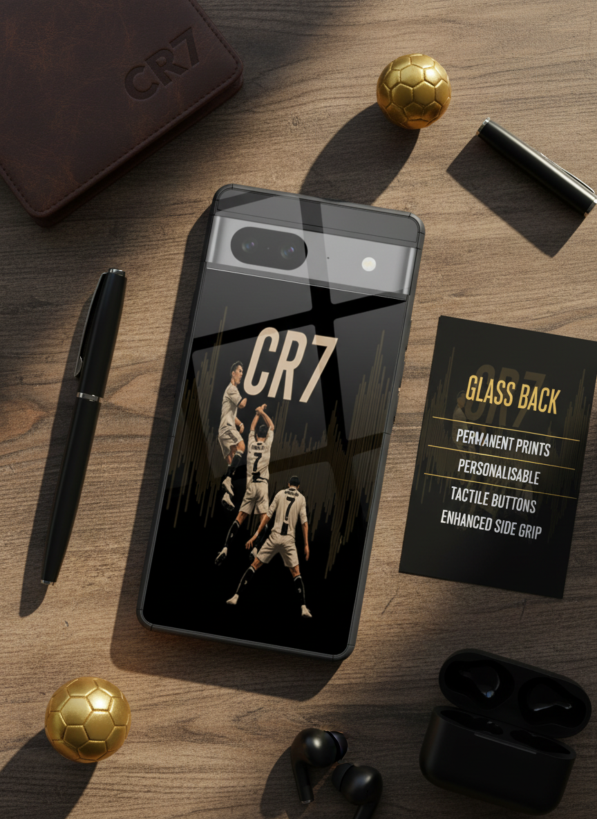 Air CR7 Premium Glass Back Cover For Google Pixel 7,8,9,10 Series The Case & Co India