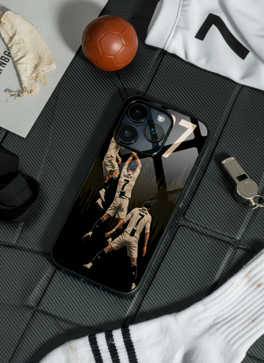 AIR CR7 Premium Glass Back Cover For iPhone 14-17 Models The Case & Co India