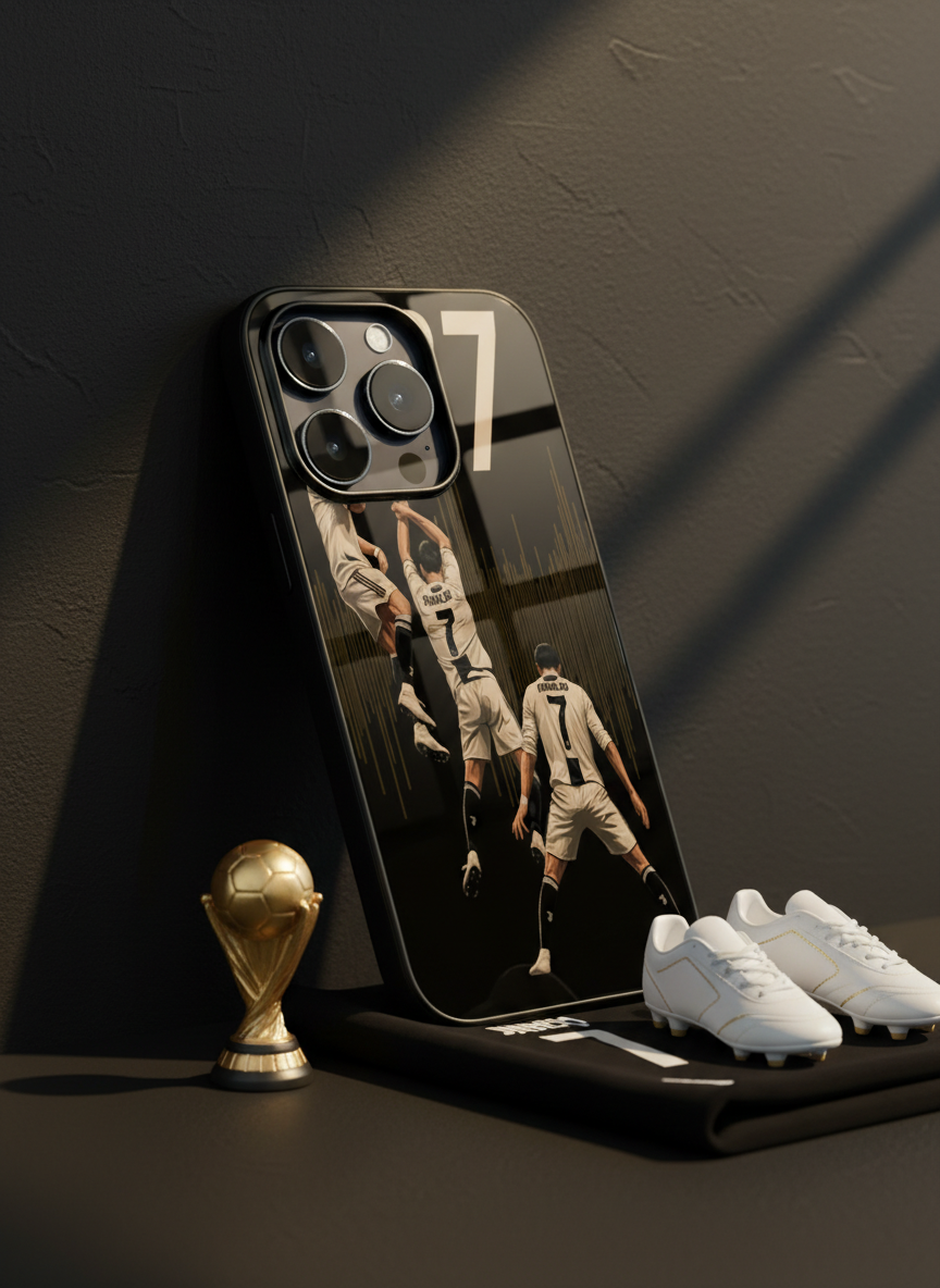 AIR CR7 Premium Glass Back Cover For iPhone 14-17 Models The Case & Co India