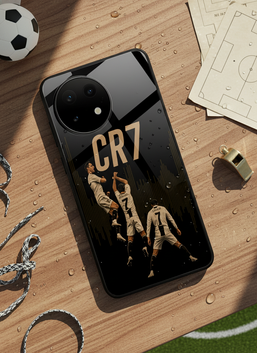 Air CR7 Premium Glass Back Cover For One Plus 13, 12, 11, 10 The Case & Co India