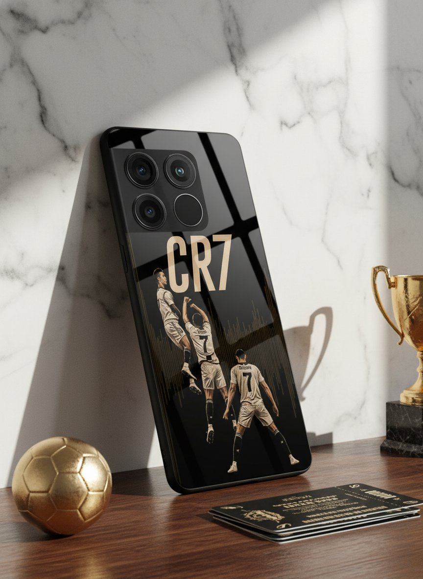 Air CR7 Premium Glass Back Cover For One Plus 13, 12, 11, 10 The Case & Co India