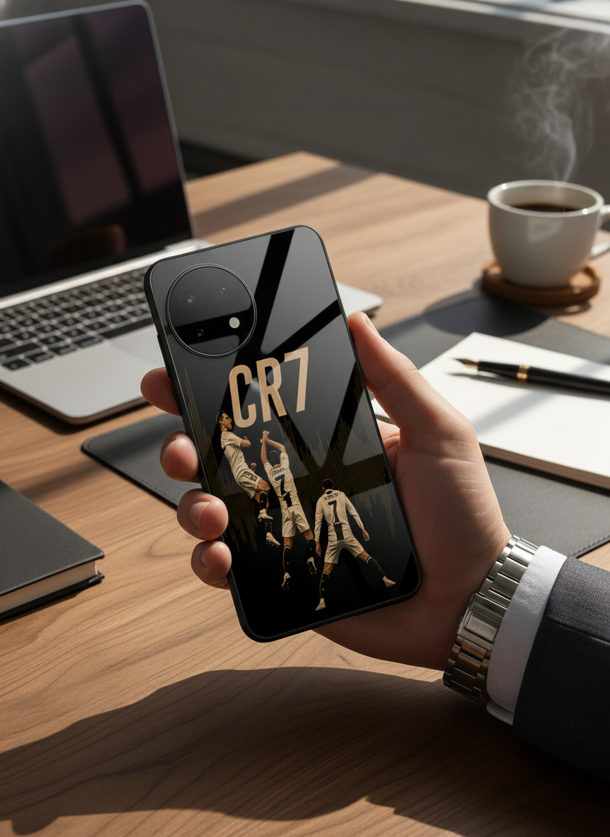 Air CR7 Premium Glass Back Cover For One Plus 13, 12, 11, 10 The Case & Co India