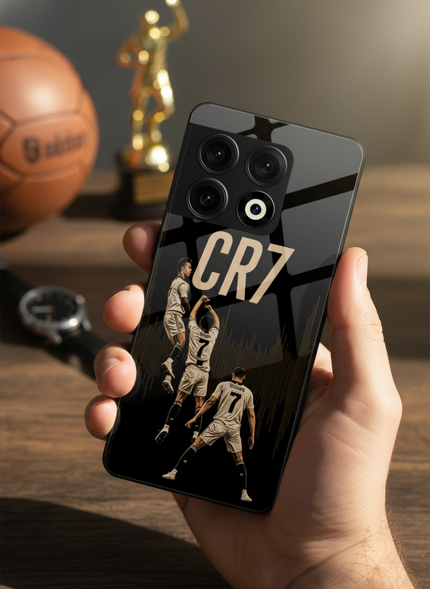 Air CR7 Premium Glass Back Cover For One Plus 13, 12, 11, 10 The Case & Co India