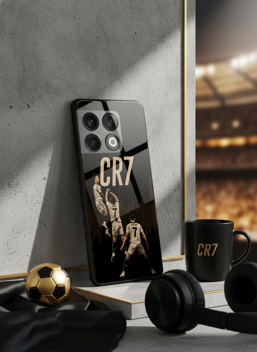 Air CR7 Premium Glass Back Cover For One Plus 13, 12, 11, 10 The Case & Co India