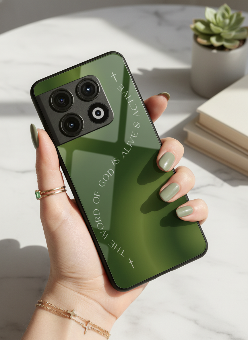 Alive & Active Premium Glass Back Cover For One Plus 13, 12, 11, 10 The Case & Co India