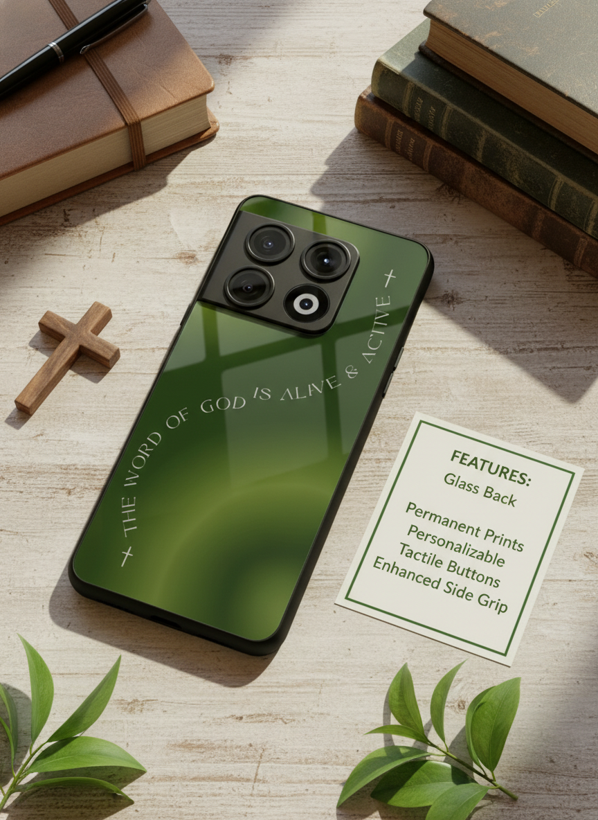 Alive & Active Premium Glass Back Cover For One Plus 13, 12, 11, 10 The Case & Co India