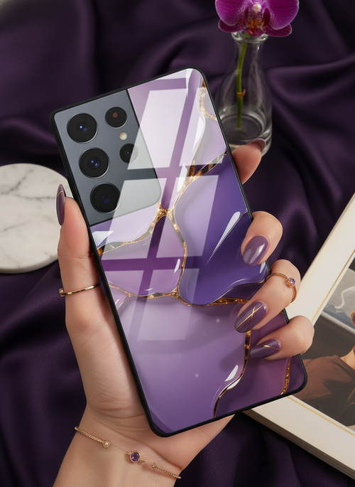 Amethyst Glaze Premium Glass Back Cover For Galaxy S Series The Case & Co India