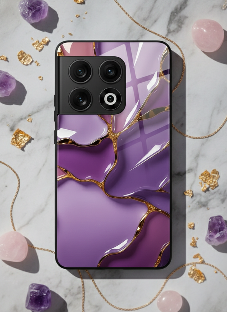 Amethyst Premium Glass Back Cover For One Plus 13, 12, 11, 10 The Case & Co India