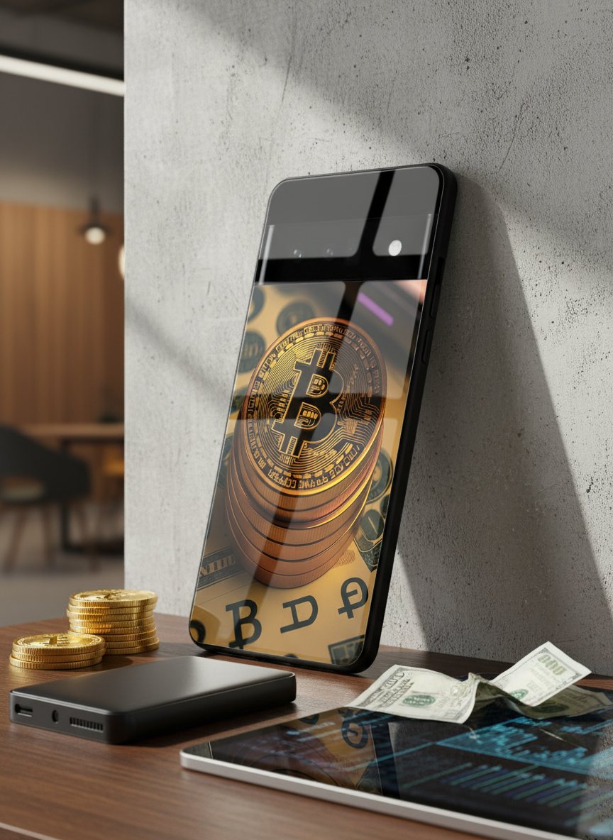 Bitcoin Blaze Premium Glass Back Cover For Google Pixel 7,8,9,10 Series The Case & Co India