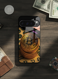 Bitcoin Blaze Premium Glass Back Cover For Google Pixel 7,8,9,10 Series The Case & Co India