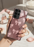 Blush Knots Premium Glass Back Cover For Galaxy S Series The Case & Co India