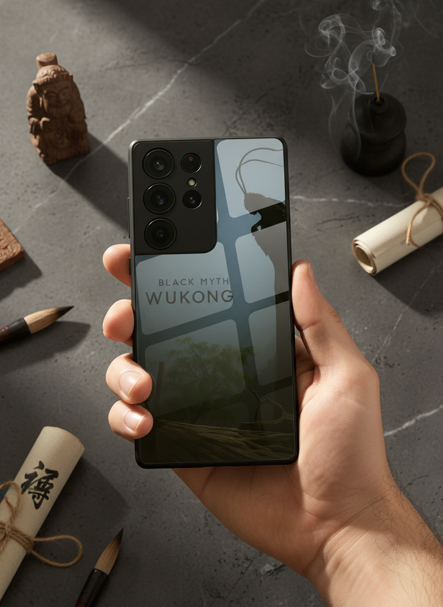 BMW -Black Myth Wukong Premium Glass Back Cover For Galaxy S Series The Case & Co India