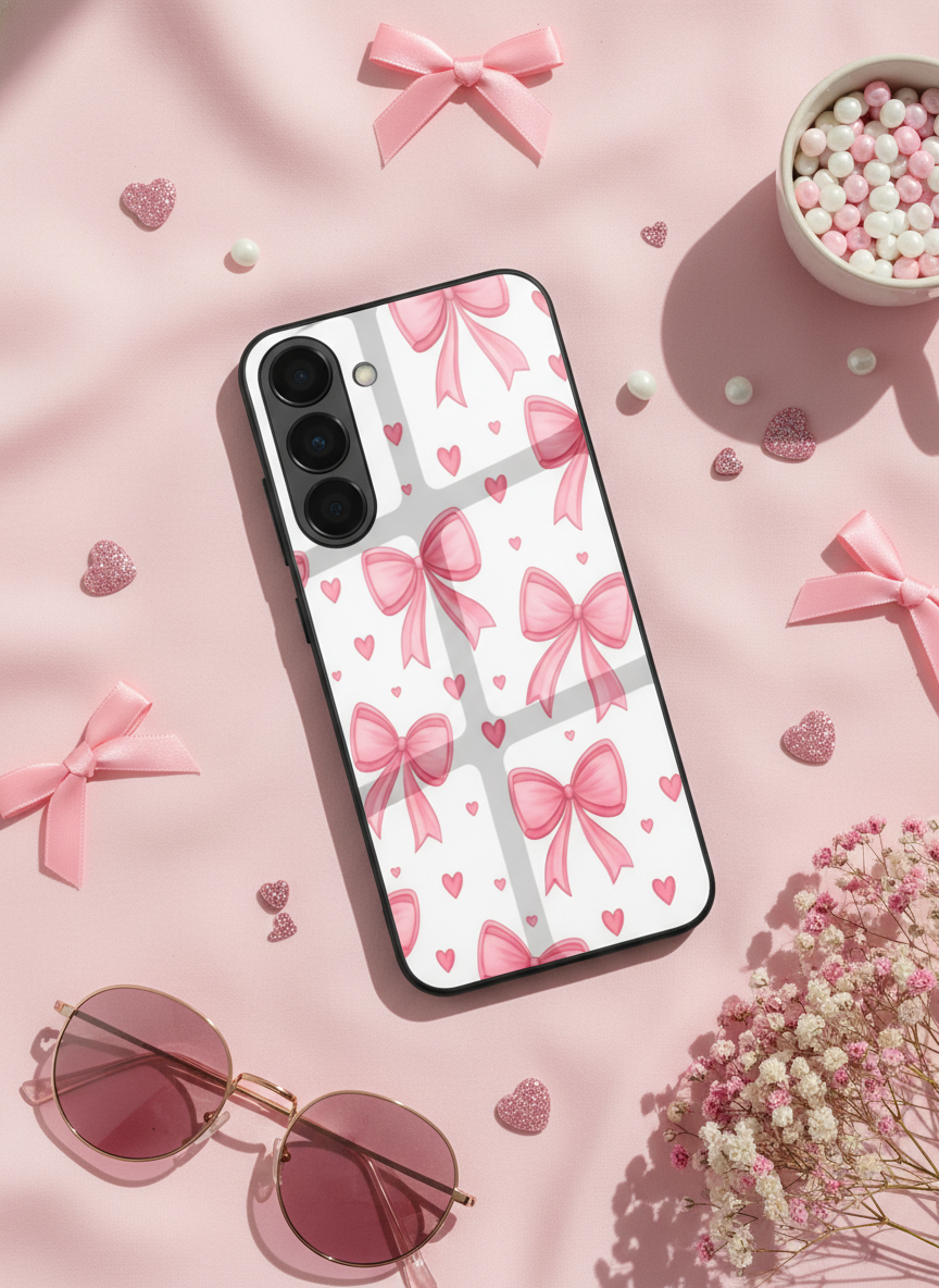 Bow Bliss Premium Glass Back Cover For Galaxy S Series The Case & Co India