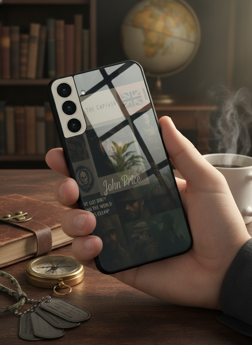 Captain's Creed Premium Glass Back Cover For Galaxy S Series The Case & Co India