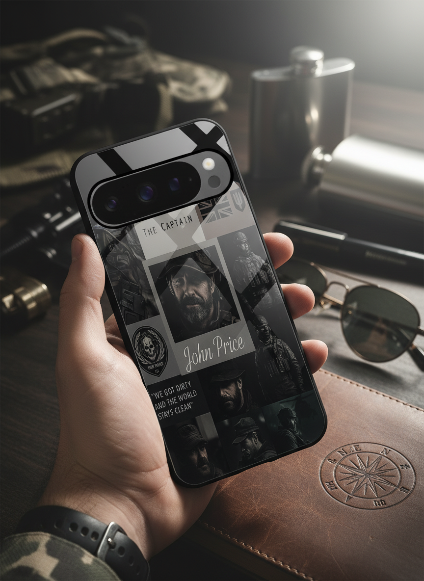 Captain's Creed Premium Glass Back Cover For Google Pixel 7,8,9,10 Series The Case & Co India