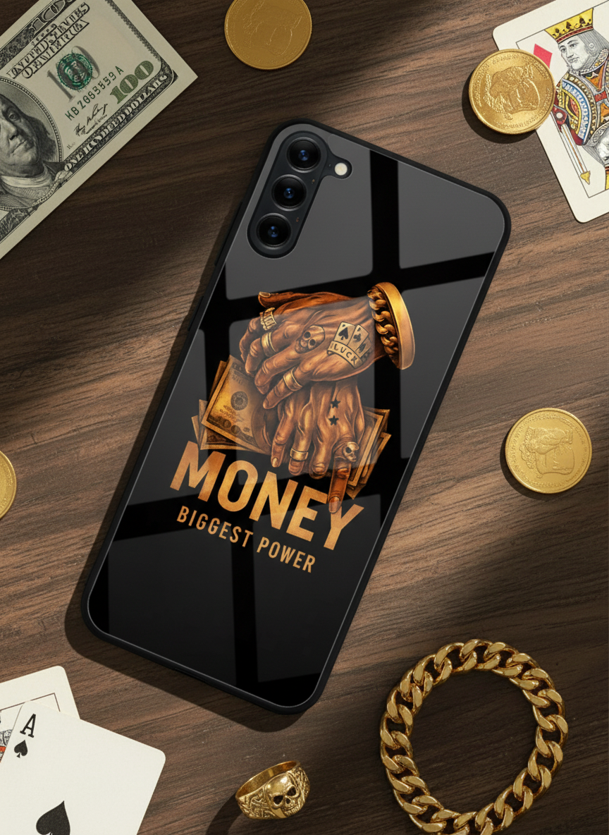 Cash Command Premium Glass Back Cover For Galaxy S Series The Case & Co India