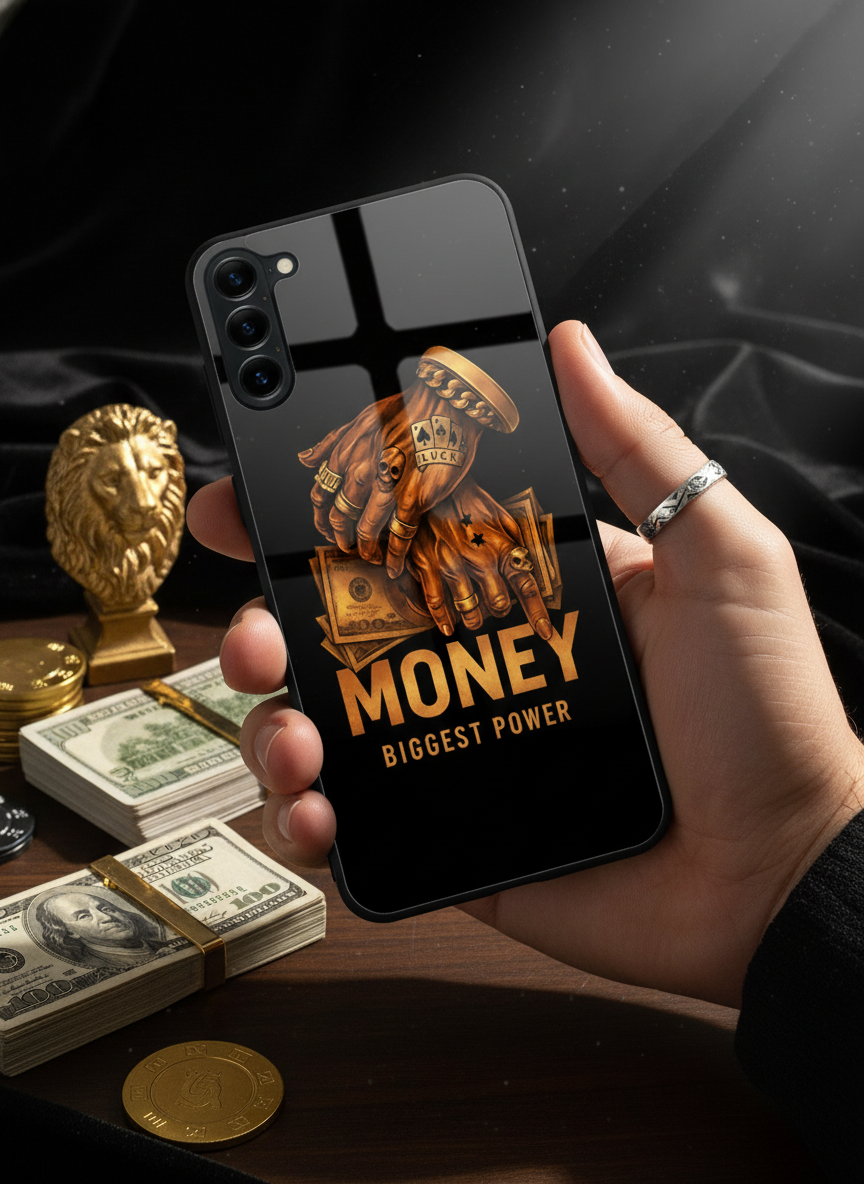 Cash Command Premium Glass Back Cover For Galaxy S Series The Case & Co India