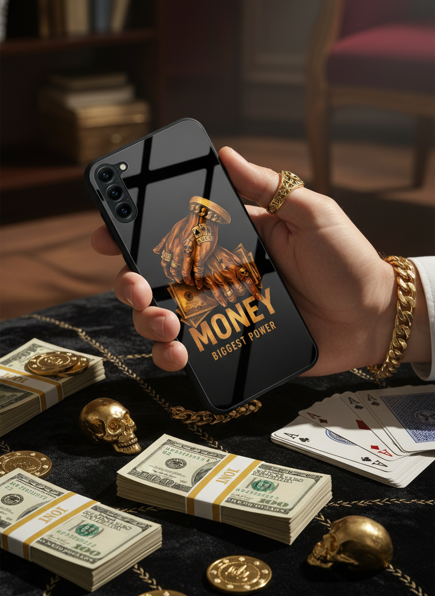 Cash Command Premium Glass Back Cover For Galaxy S Series The Case & Co India