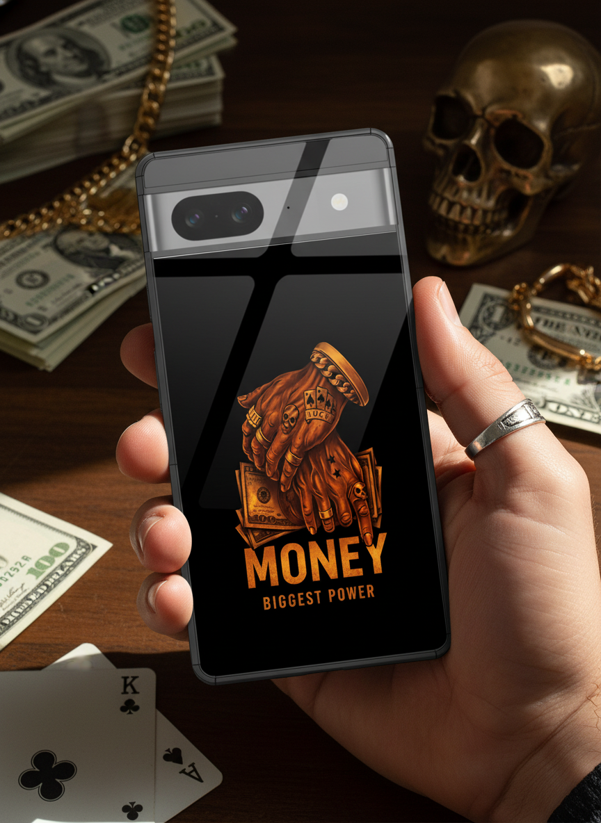 Cash Command Premium Glass Back Cover For Google Pixel 7,8,9,10 Series The Case & Co India