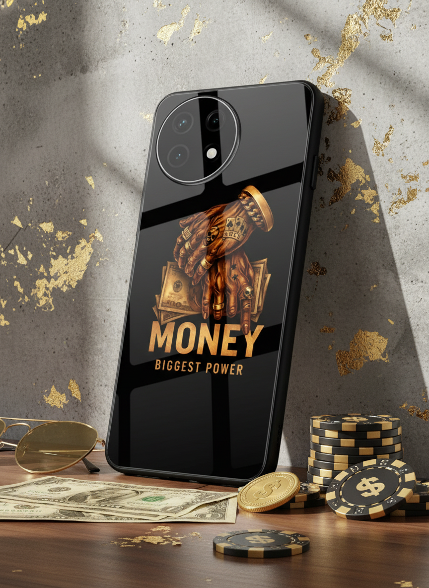 Cash Command Premium Glass Back Cover For One Plus 13, 12, 11, 10 The Case & Co India