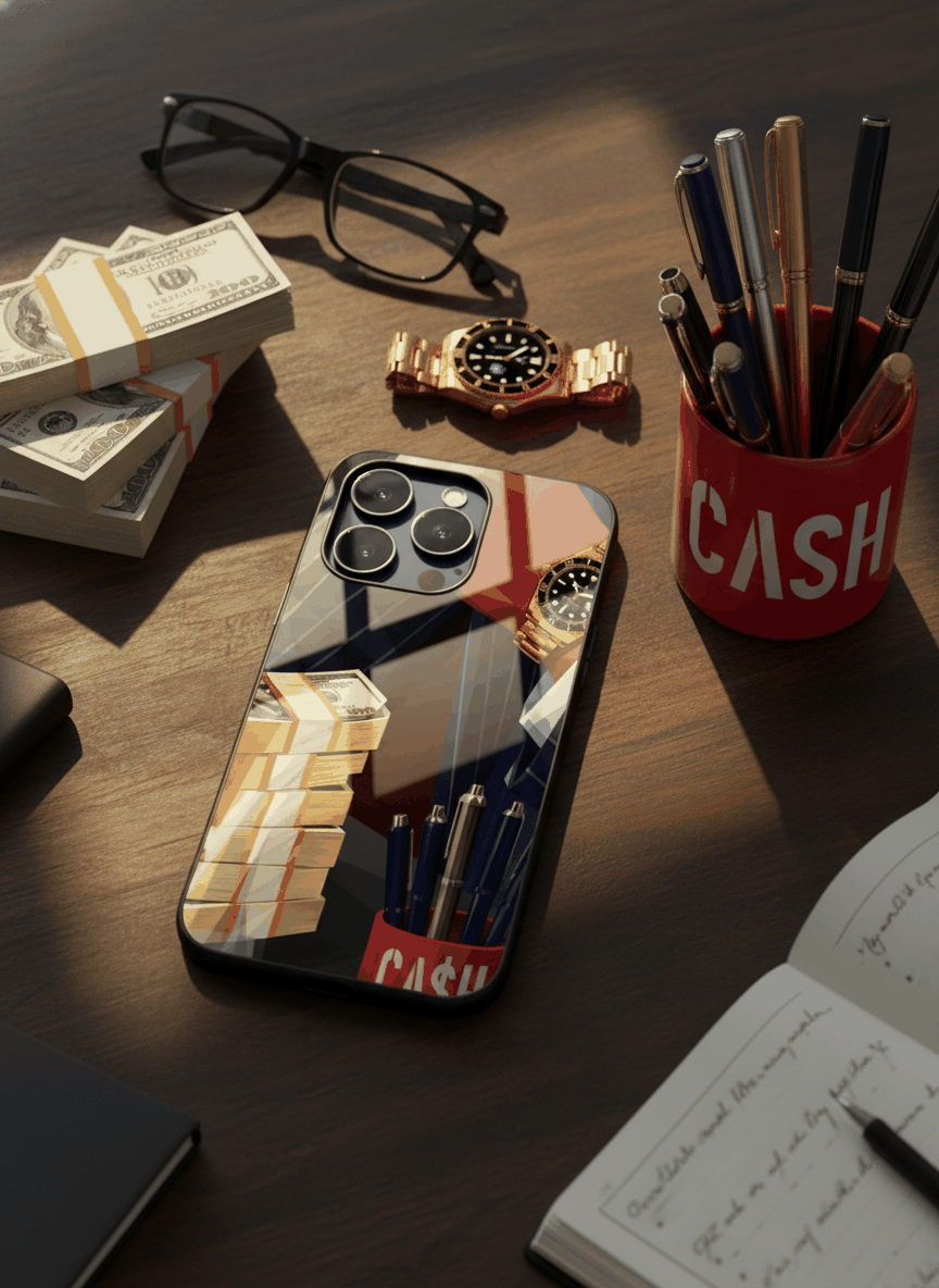 Cash Empire Glass Back Cover For iPhone 11-17 The Case & Co