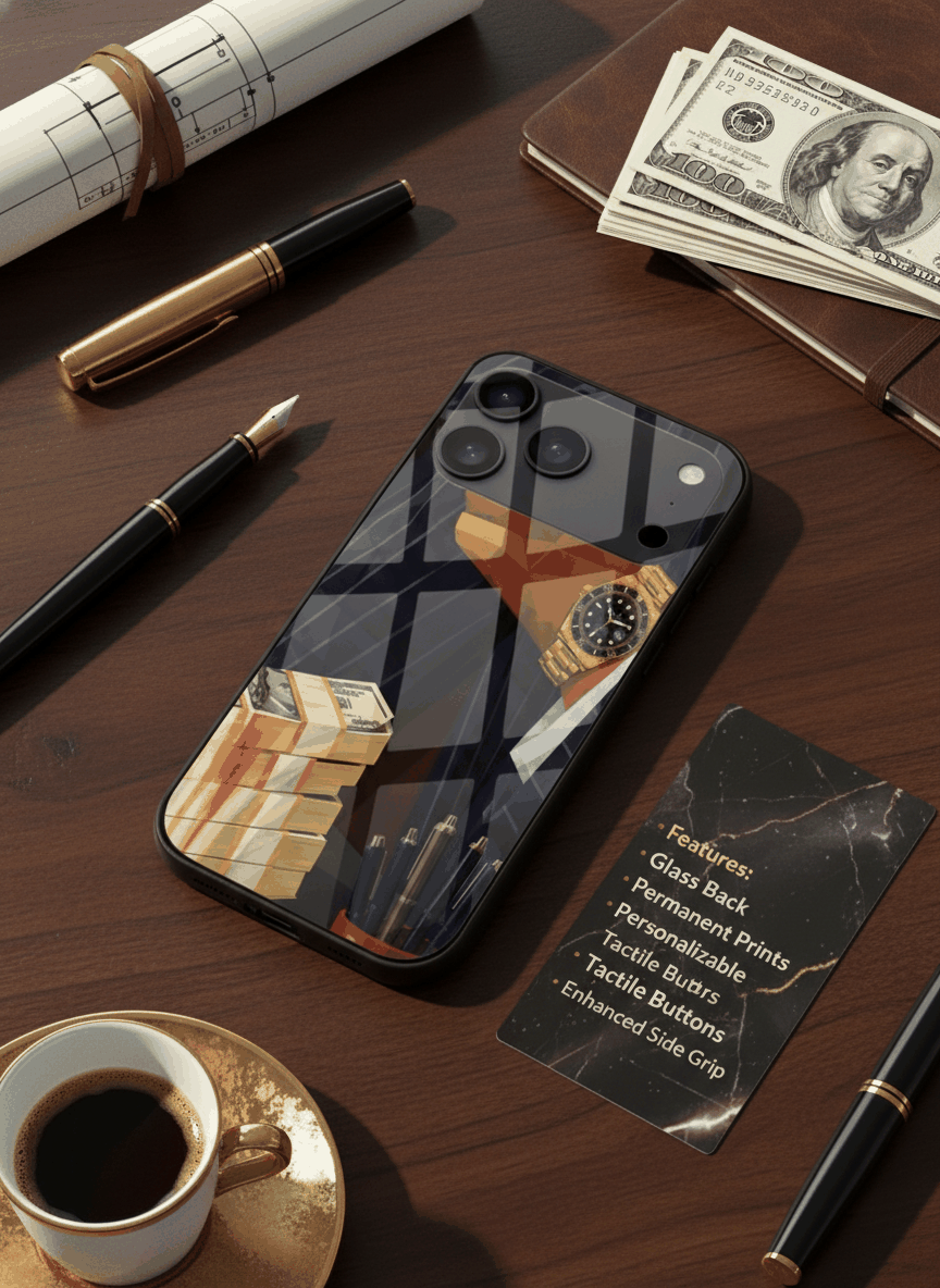 Cash Empire Glass Back Cover For iPhone 11-17 The Case & Co