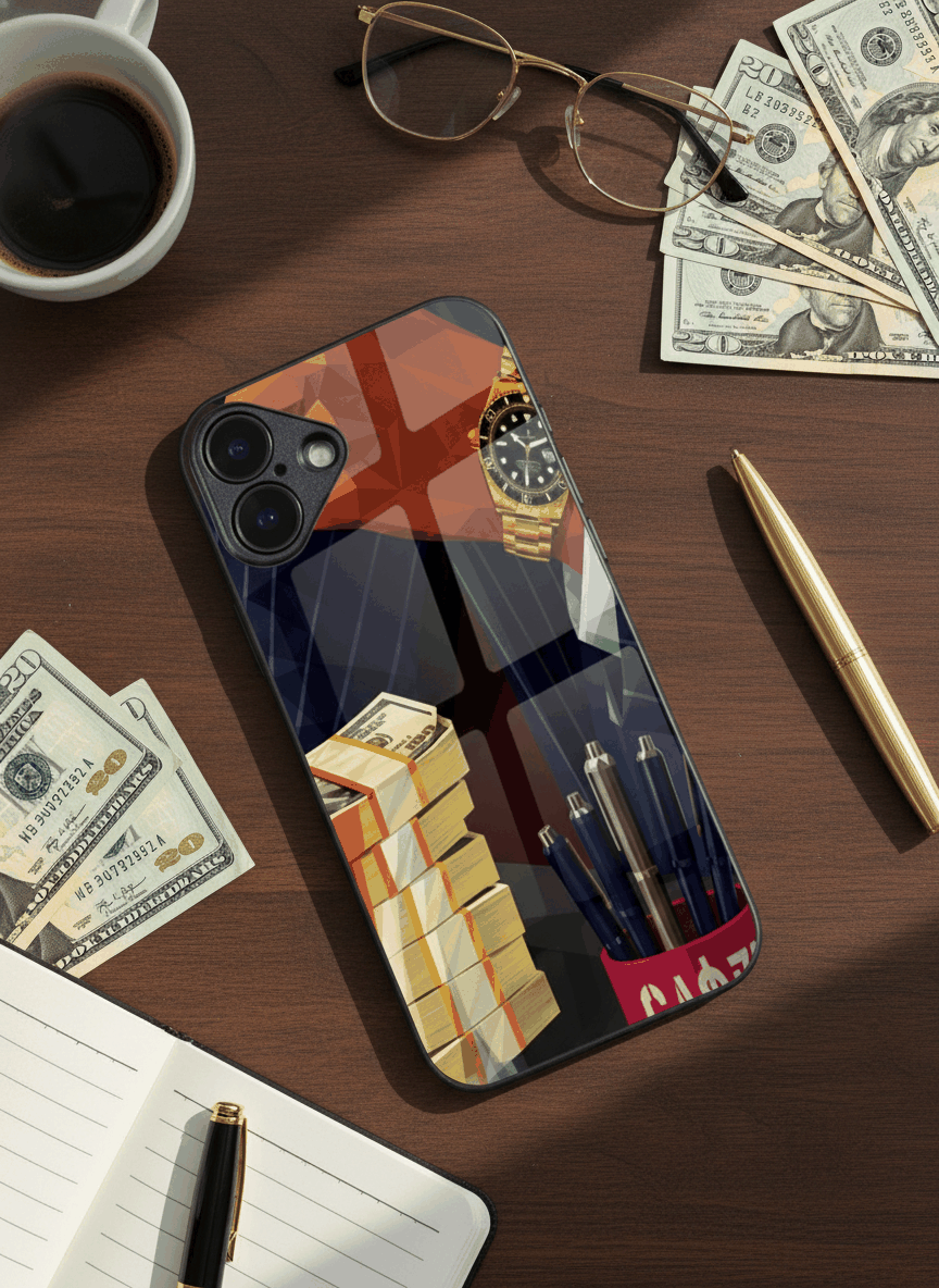 Cash Empire Premium Glass Back Cover For iPhone 14-17 Models The Case & Co India