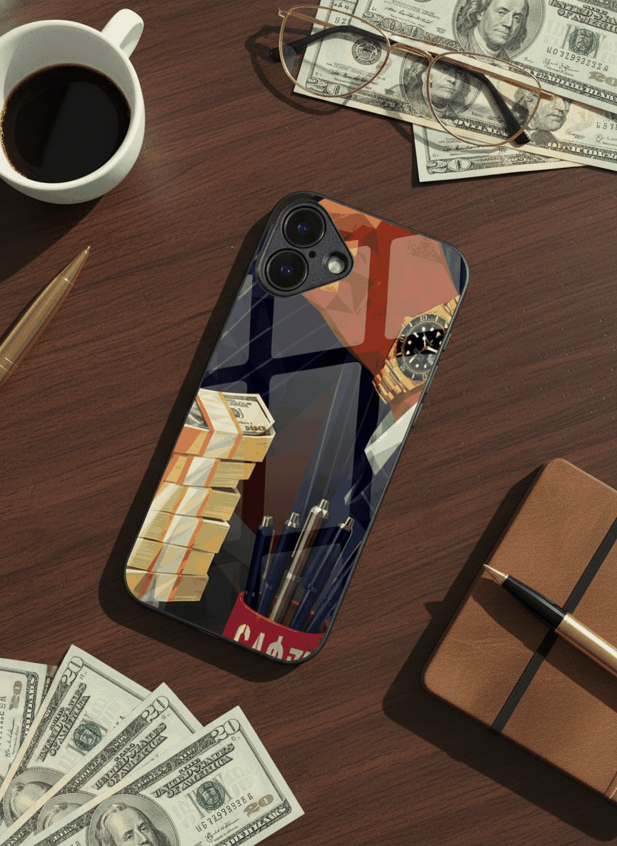 Cash Empire Premium Glass Back Cover For iPhone 14-17 Models The Case & Co India