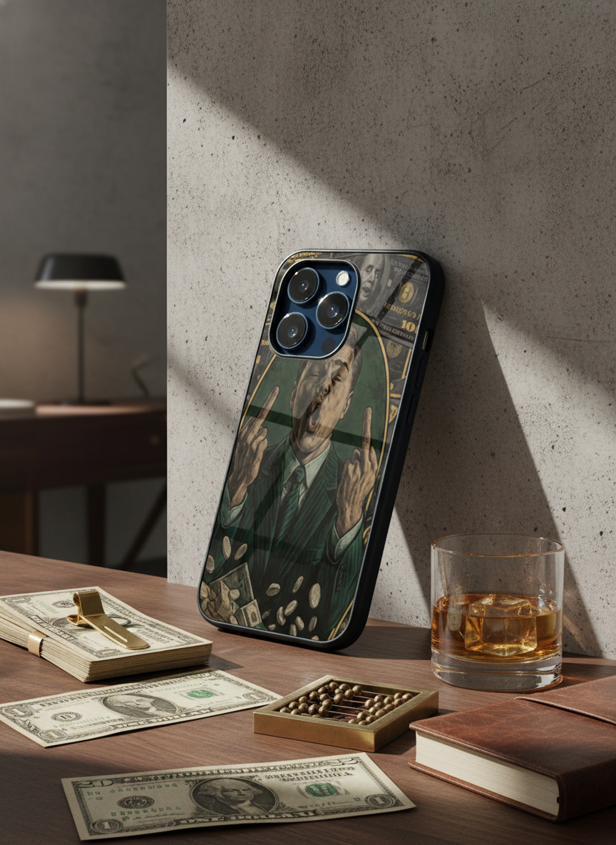 Cash Over Premium Glass Back Cover For iPhone 14-17 Models The Case & Co India